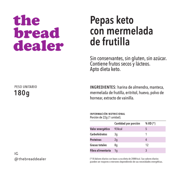Pepas keto con mermelada de frutilla - Image 2