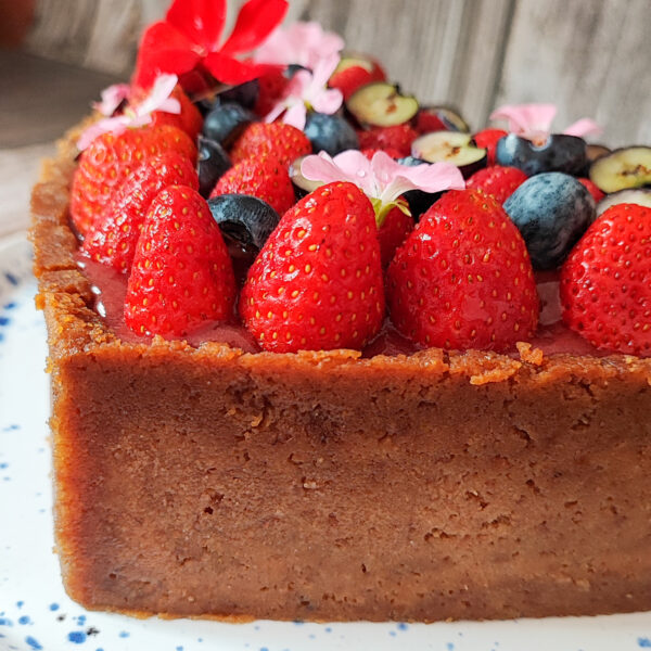 Torta cheesecake con frutos rojos keto / baja en carbohidratos - Image 5