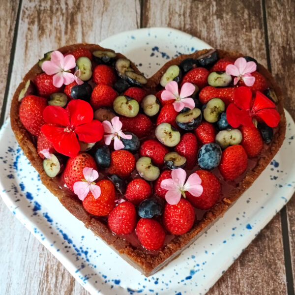 Torta cheesecake con frutos rojos keto / baja en carbohidratos - Image 2